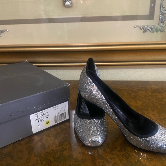 Jessica Bennett large glitter heels size 8 - Picture 3 of 7